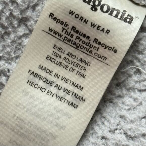 Patagonia Los Gatos Grey Fleece 1/4 Zip Pullover Sweater Women’s Size XS - Picture 9 of 10